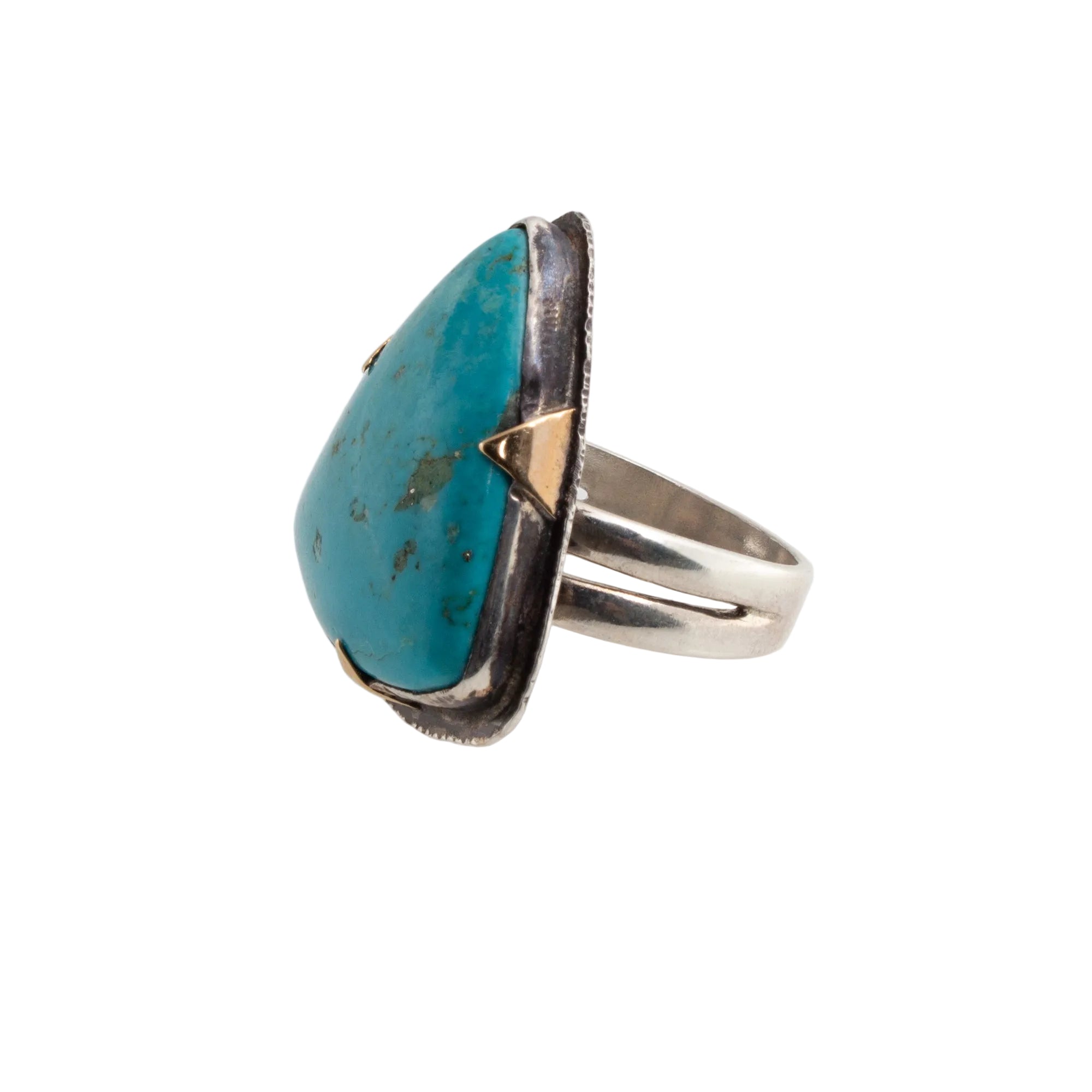 Sterling Silver Turquoise Triangle Ring