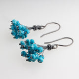 Sterling Silver Wire Earrings with Turquoise