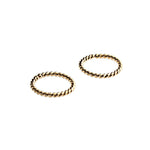 Gold Filled Twisted Tiny 6 mm Hoop Earrings 20 gauge