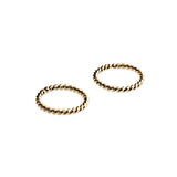 Gold Filled Twisted Tiny 6 mm Hoop Earrings 20 gauge