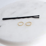 Gold Filled Twisted Small 7 mm Hoop Earrings 20 gauge