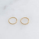 Gold Filled Twisted Tiny 6 mm Hoop Earrings 20 gauge