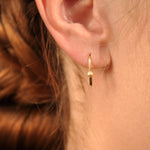 Gold Filled U Arc Earrings with Ball 3 mm