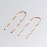 Rose Gold Filled Diamond Cut U Arc Earrings