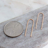 Rose Gold Filled Diamond Cut U Arc Earrings