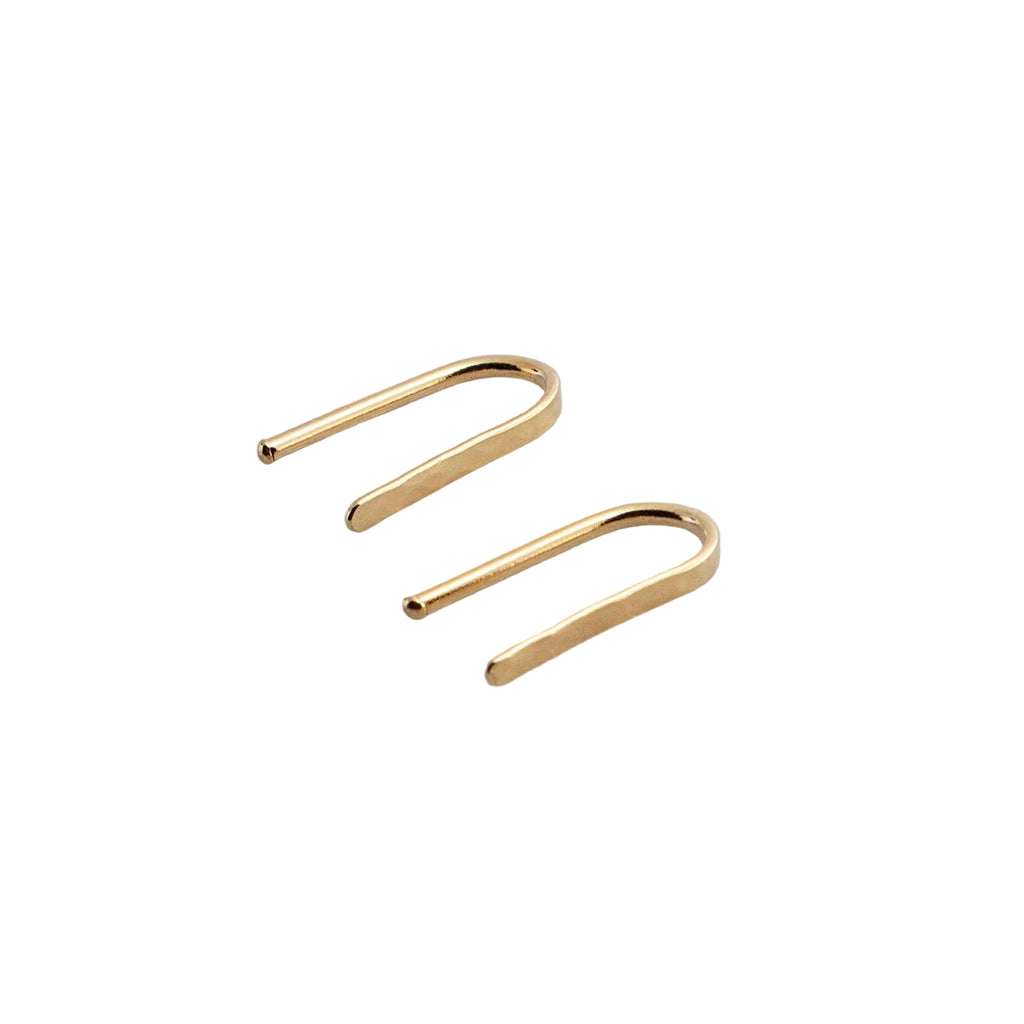 18 GA Gold-Filled U Arc Hammered Earrings
