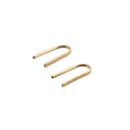 18 GA Gold-Filled U Arc Hammered Earrings