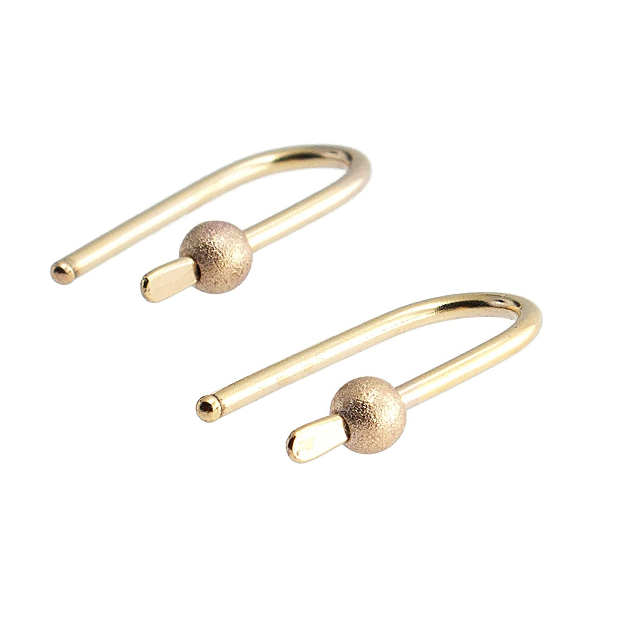 18 GA Gold-Filled U Arc with ball Earrings