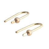 Gold Filled U Arc Earrings with Ball 3 mm